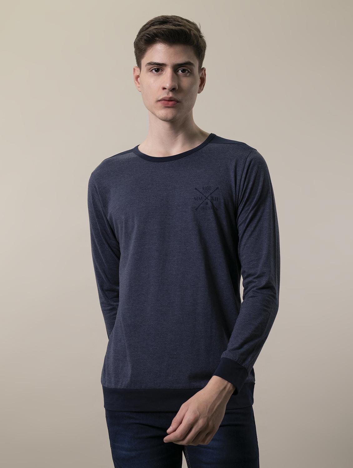 navy blue cotton t-shirt - 15614795 - Zoom Image - 0