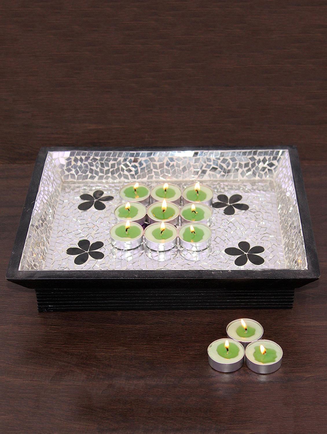 hosley highly fragranced lemongrass tea light candles (set of 30)