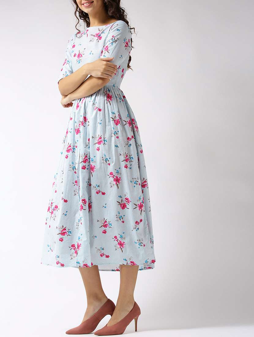 flared floral print dress - 15615810 -  Standard Image - 1