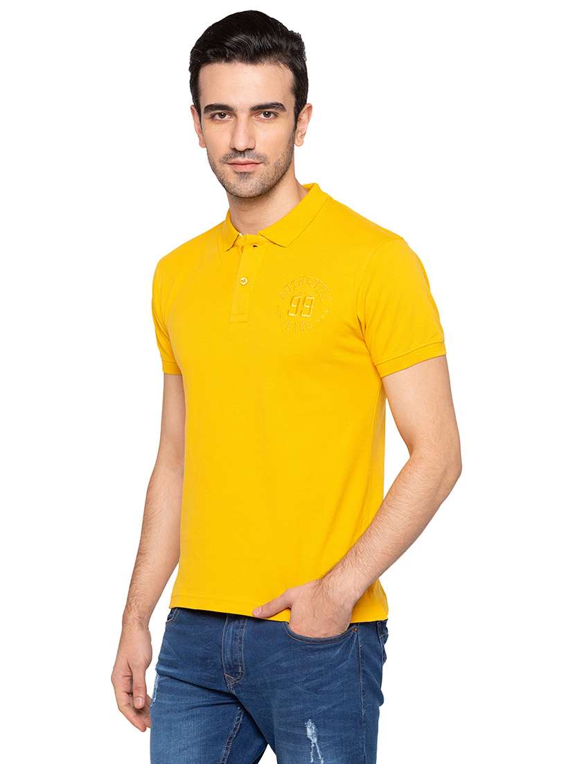 yellow cotton polo t-shirt - 15616865 -  Standard Image - 1
