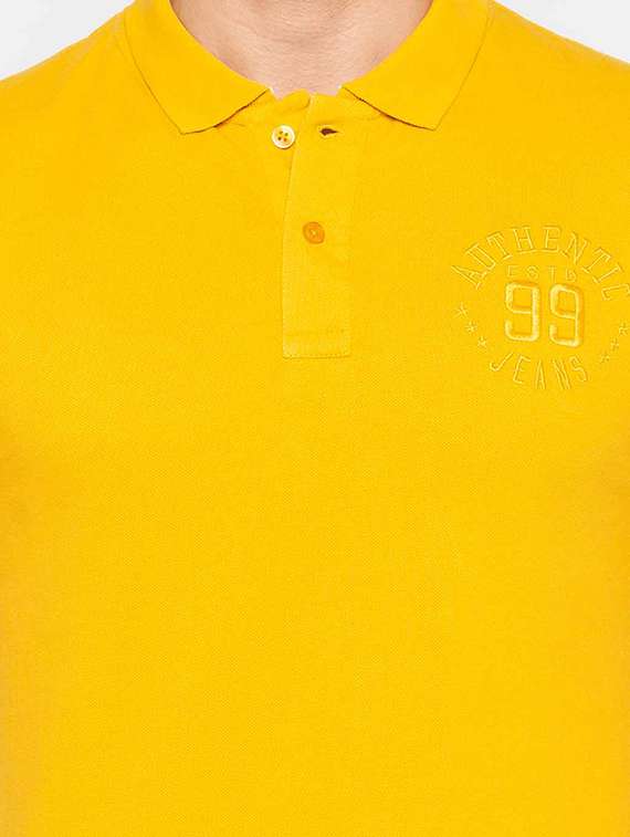 yellow cotton polo t-shirt - 15616865 -  Standard Image - 4