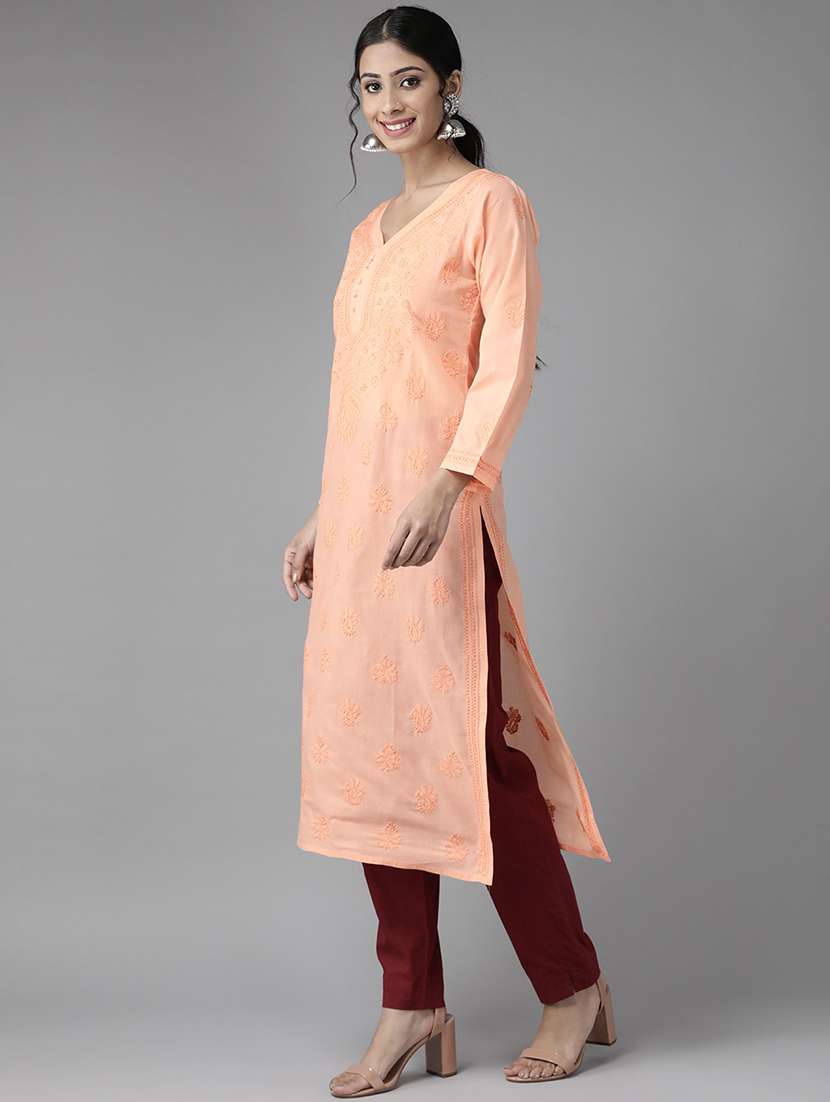 women's straight kurta - 15620243 - Standard Image - 1