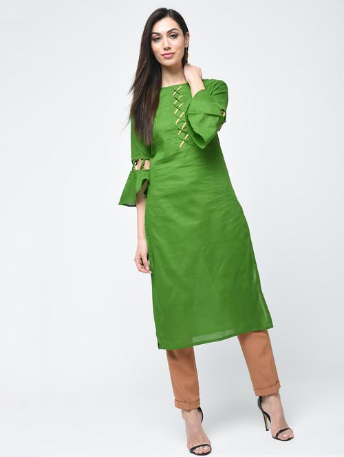 women's straight kurta - 15620258 - Standard Image - 0