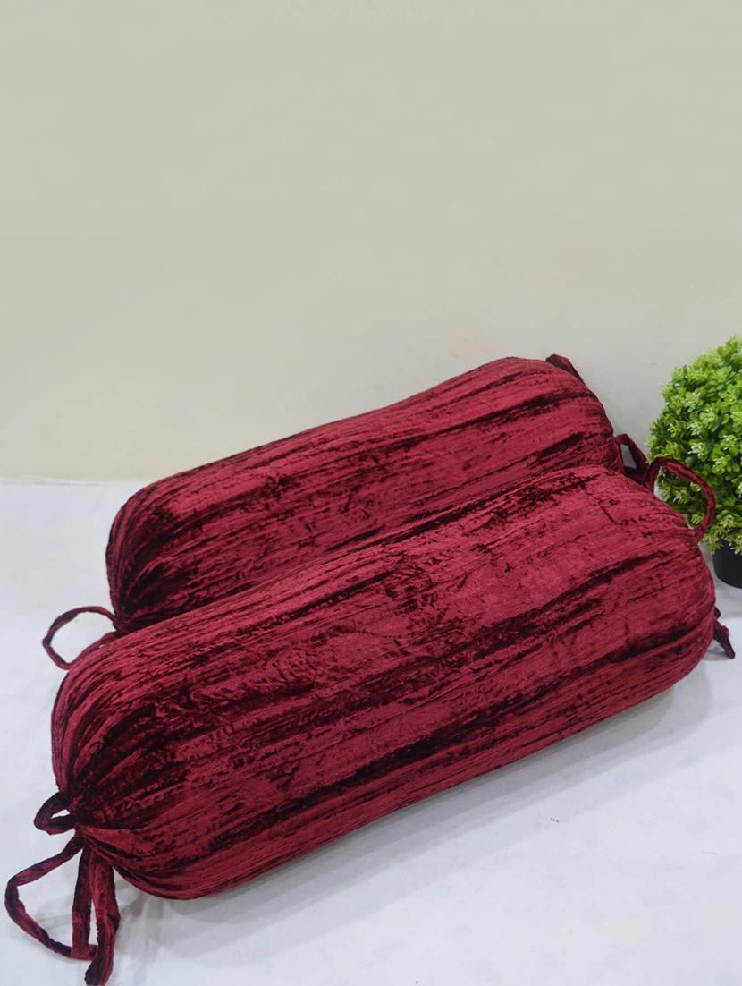 crushed velvet bolster cover (set of 2 pc) - 15620532 - Standard Image - 1