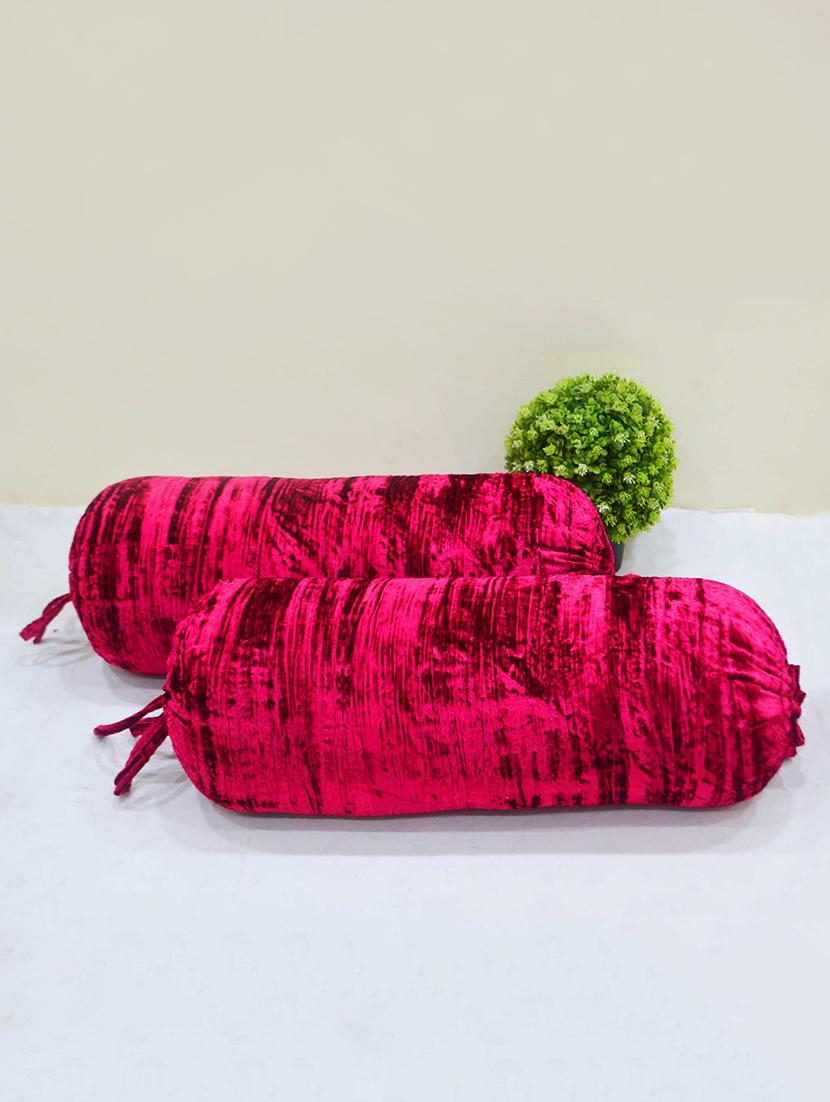 crushed velvet bolster cover (set of 2 pc) - 15620534 -  Standard Image - 1