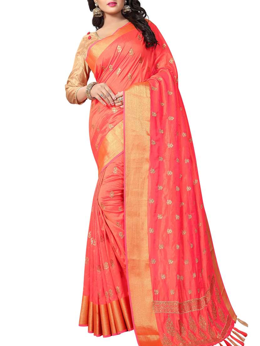 zari embroidered saree with blouse