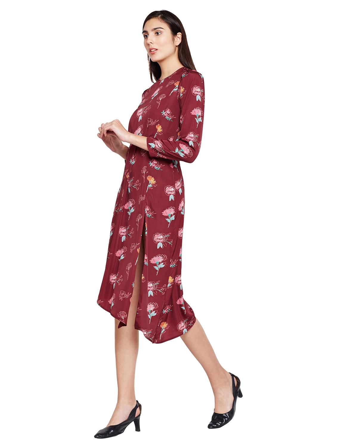 women's asymmetric floral dress - 15624378 - Standard Image - 1