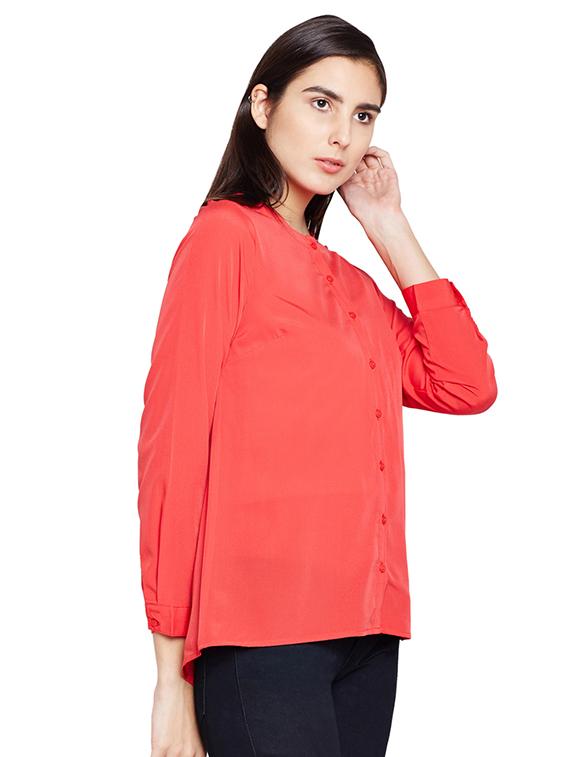 round neck solid shirt - 15624429 -  Standard Image - 1