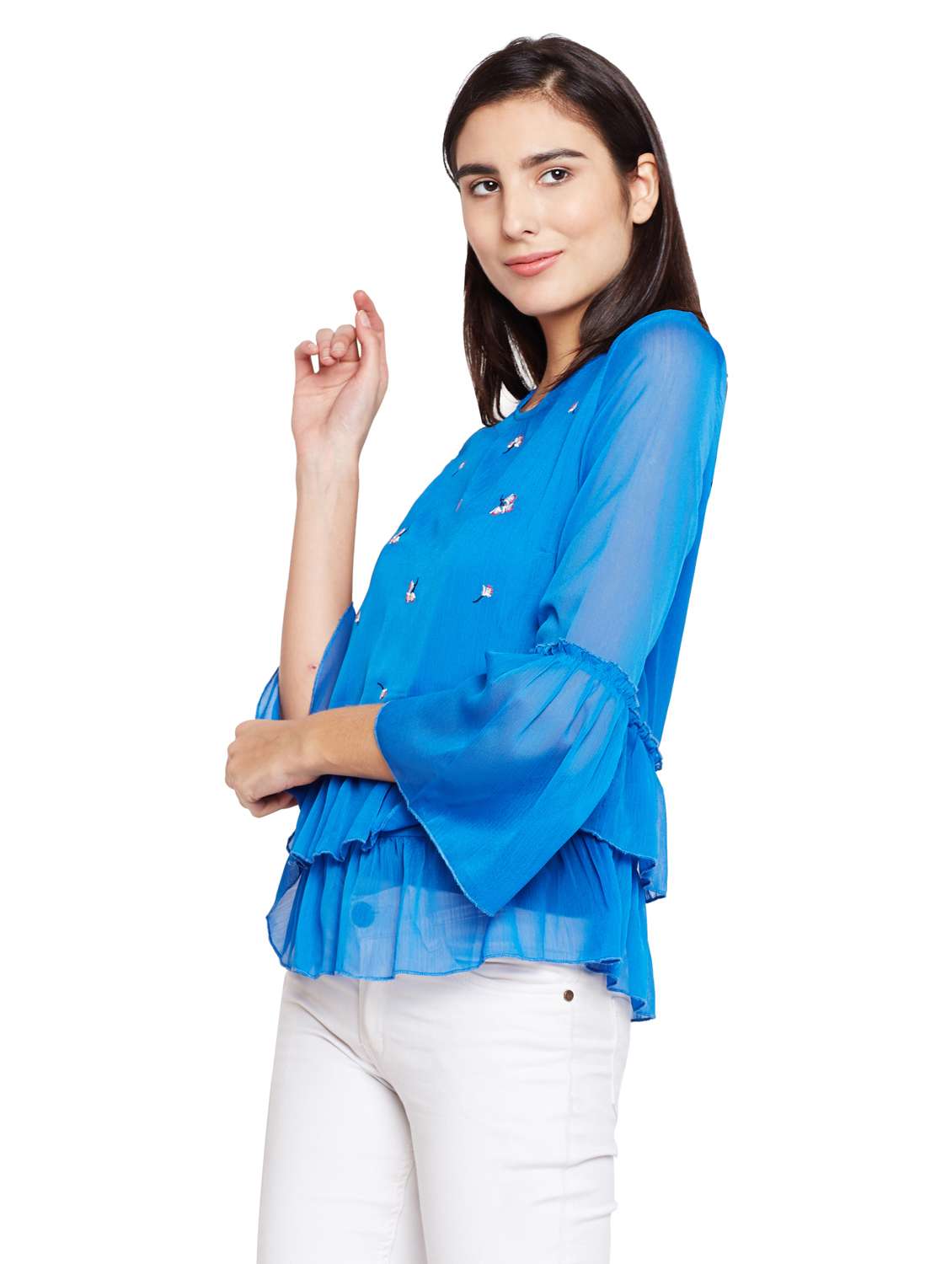 women's layered round neck top - 15624459 -  Standard Image - 1