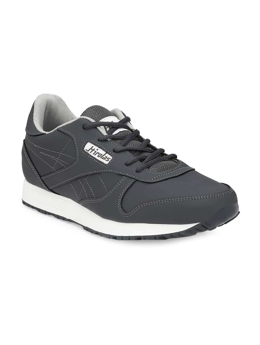 grey leatherette sport shoes
