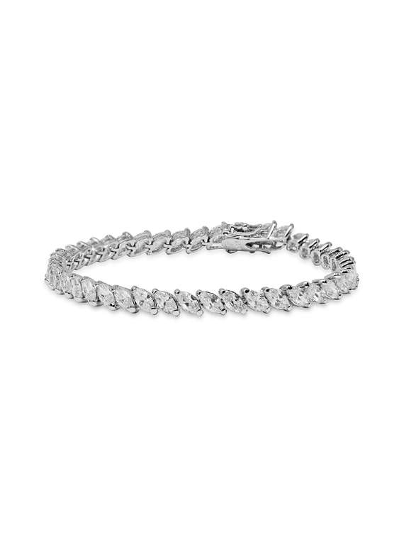 silver tone links bracelet