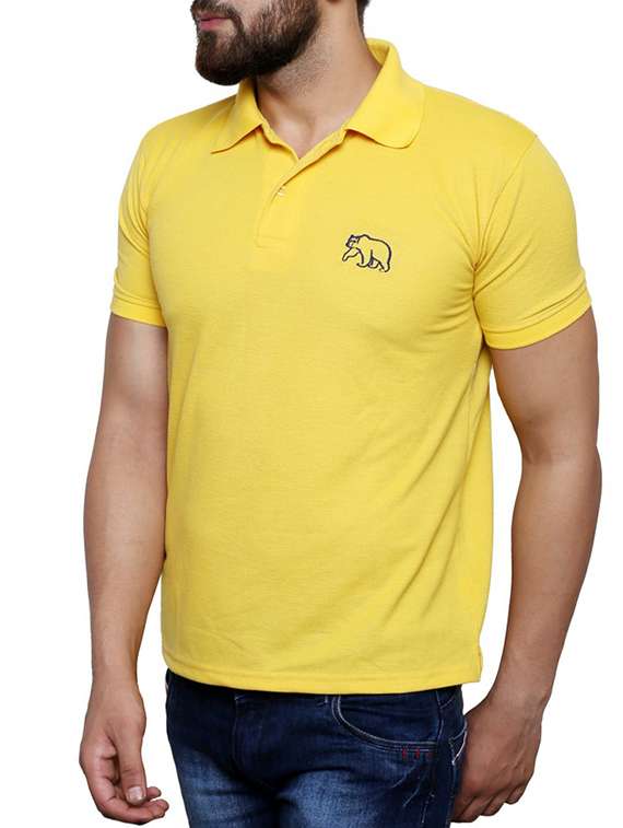 yellow cotton polo t-shirt - 15627295 -  Standard Image - 1