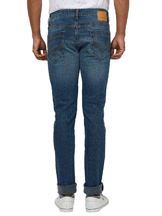 Blue Cotton Washed Jeans