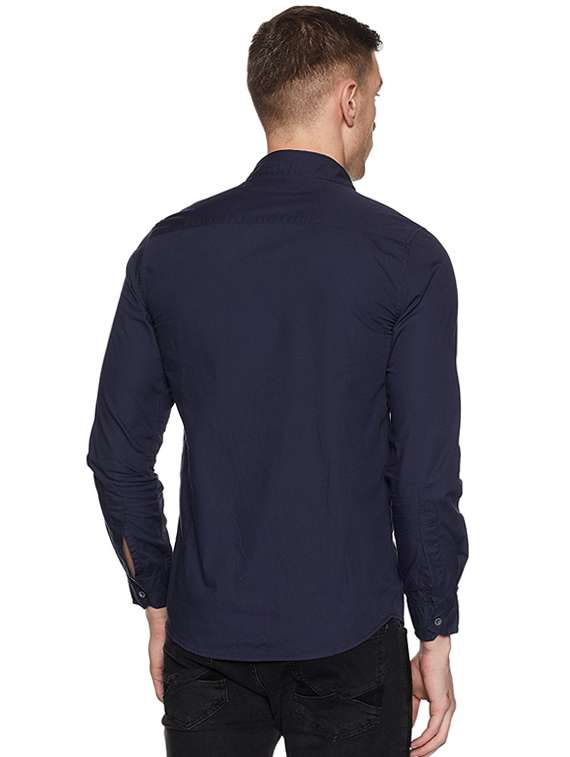 blue cotton casual shirt - 15628439 -  Standard Image - 1