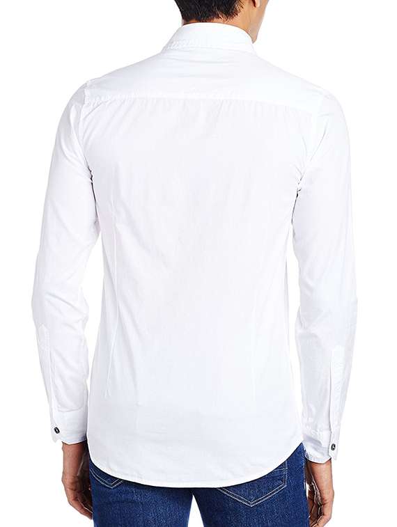 white cotton casual shirt - 15628440 -  Standard Image - 1