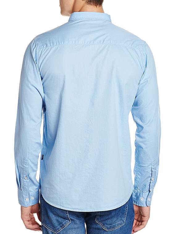 blue cotton casual shirt - 15628458 -  Standard Image - 1