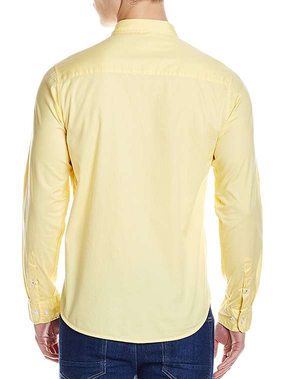 yellow cotton casual shirt - 15628459 -  Standard Image - 1