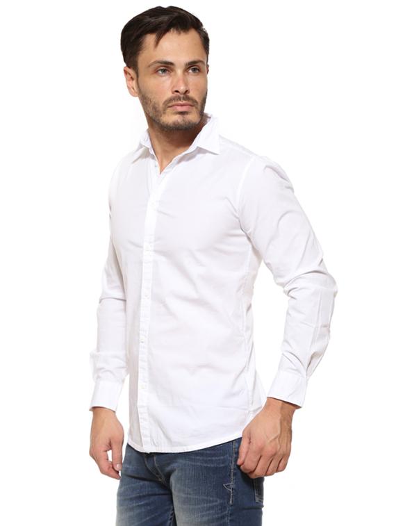 white cotton casual shirt - 15628495 - Standard Image - 1