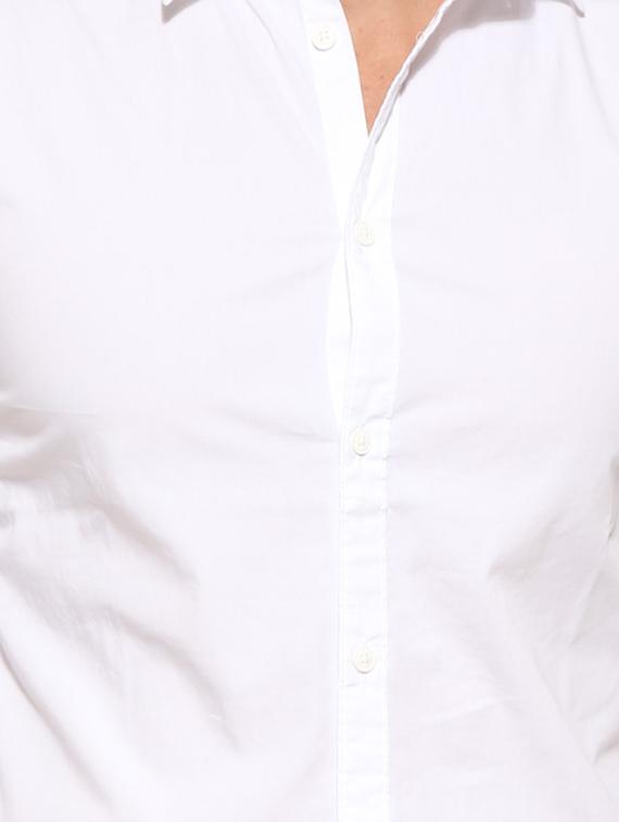 white cotton casual shirt - 15628495 - Standard Image - 4