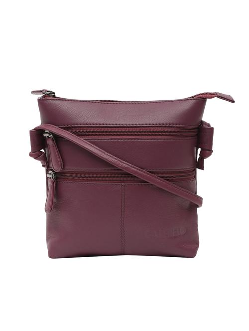purple leatherette (pu) sling bag - 15628722 - Standard Image - 0