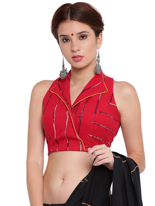 women red self design stitched blouse - 15629105 -  Standard Image - 0