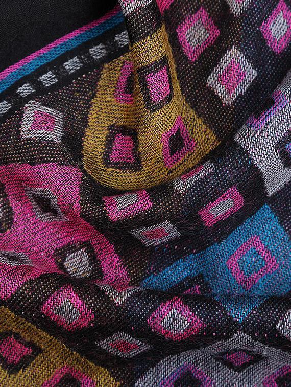 jacquard woolen stole - 15630235 -  Standard Image - 1
