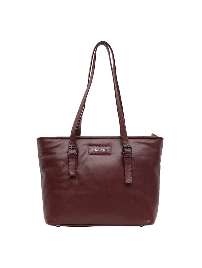 brown leatherette (pu) handbag - 15632076 -  Zoom Image - 0