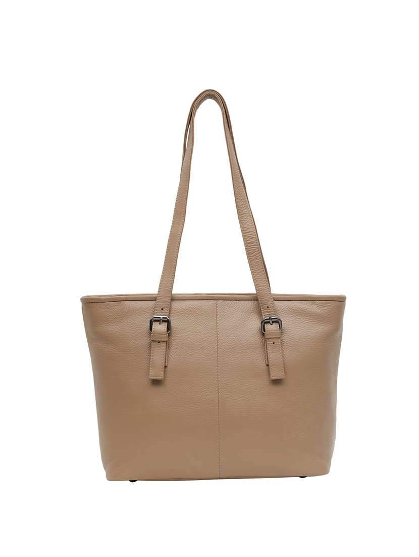 beige leatherette (pu) handbag - 15632077 - Zoom Image - 0