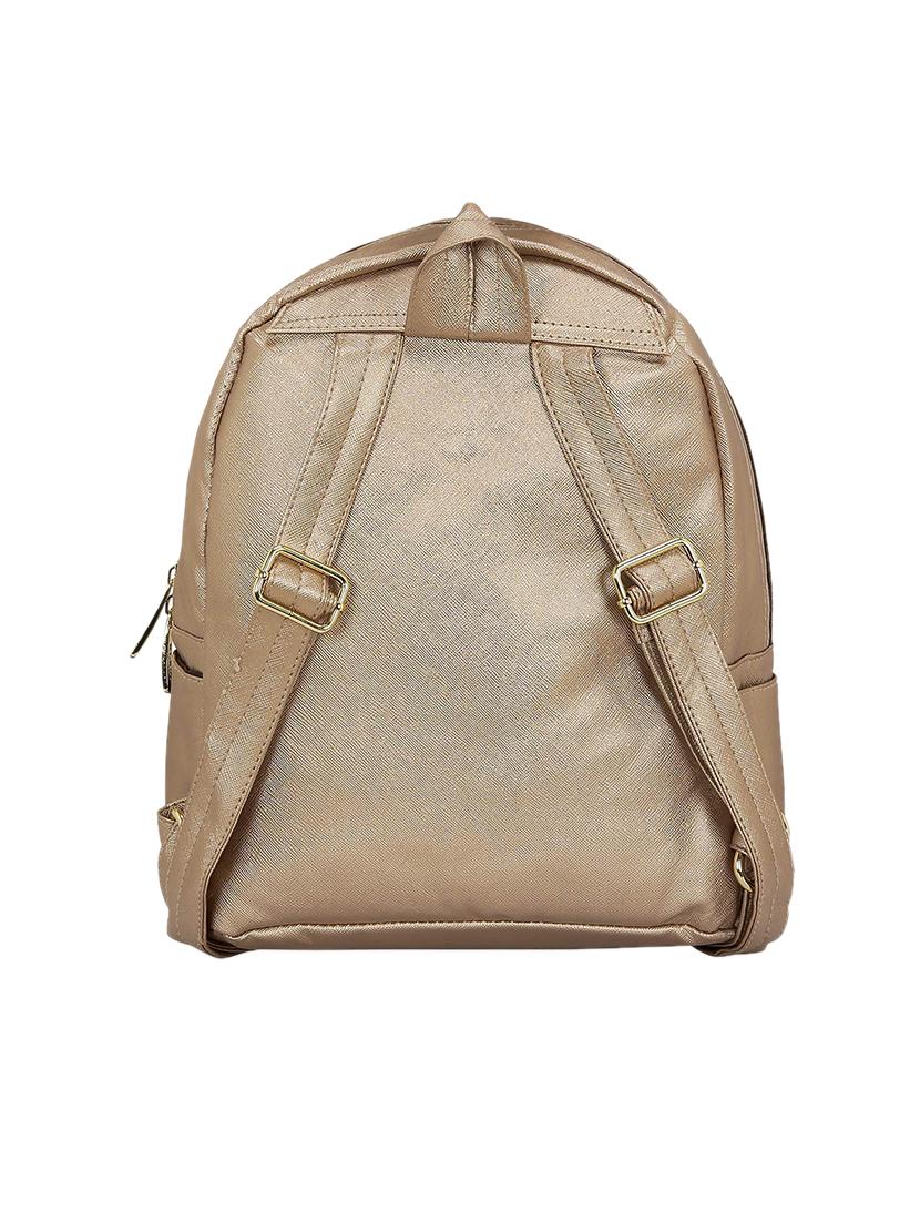 beige leatherette (pu) fashion backpack - 15632366 - Standard Image - 1
