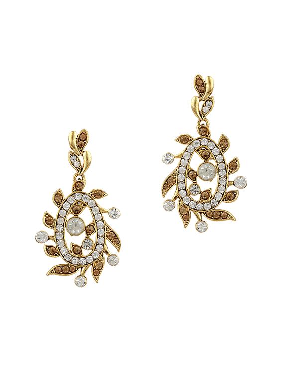 gold tone necklace & earrings set - 15636082 - Standard Image - 1