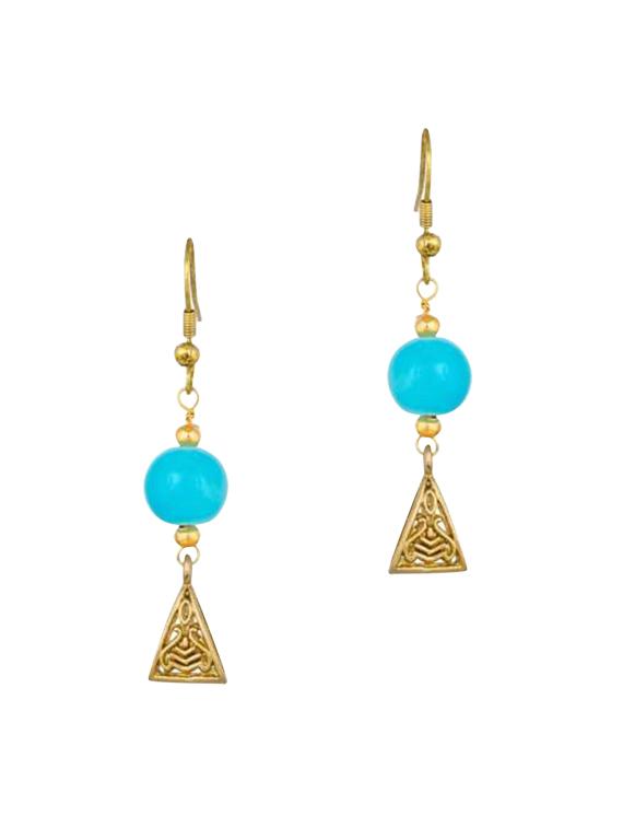 blue gold tone necklace & earrings set - 15636086 - Standard Image - 1