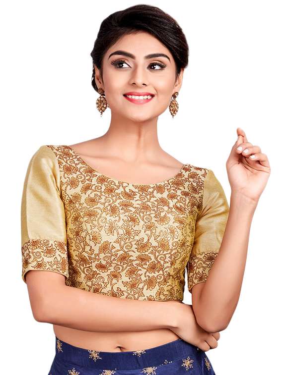 printed blouse with drawstring