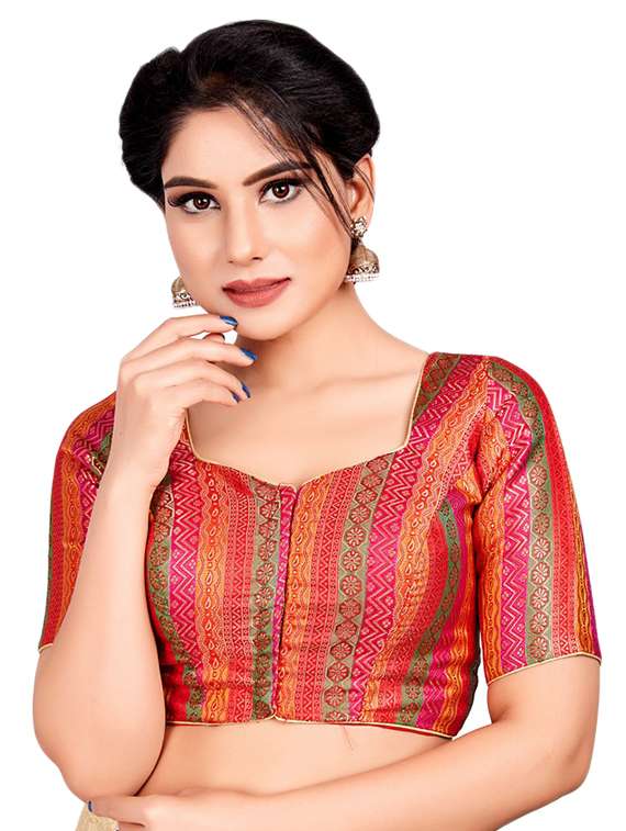 self-design blouse with drawstring