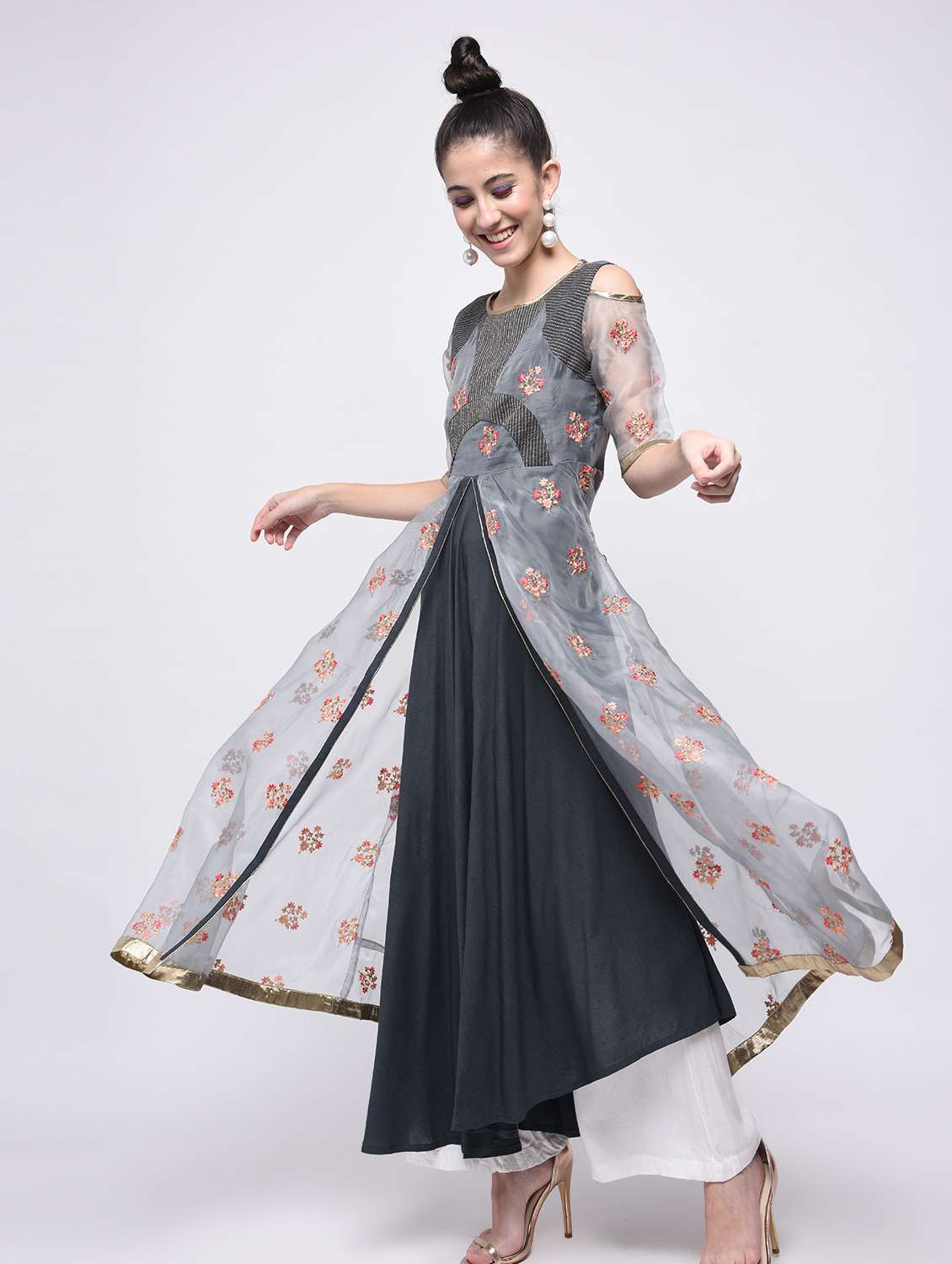 layered embroidered kurta