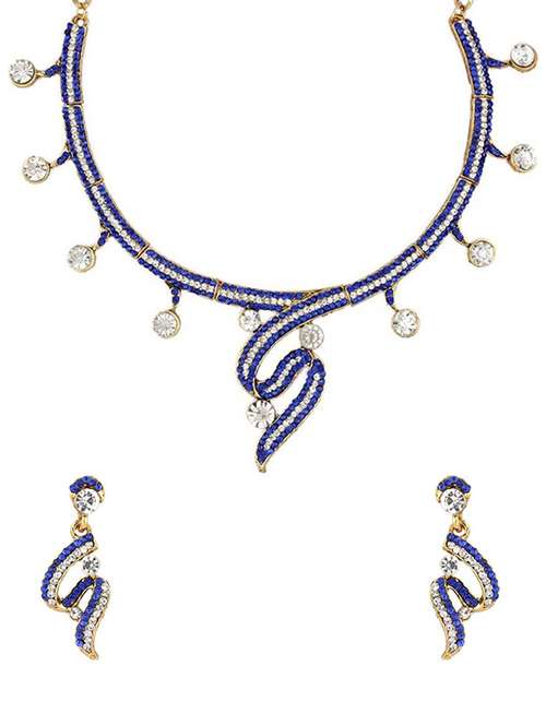 blue necklaces & earrings set - 15641726 - Standard Image - 0