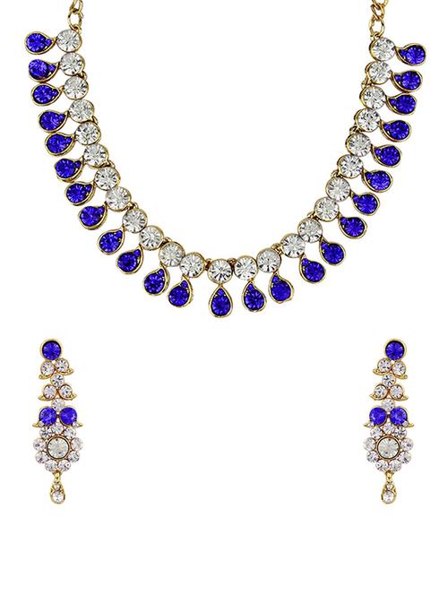 blue necklace & earrings set - 15641729 - Standard Image - 0