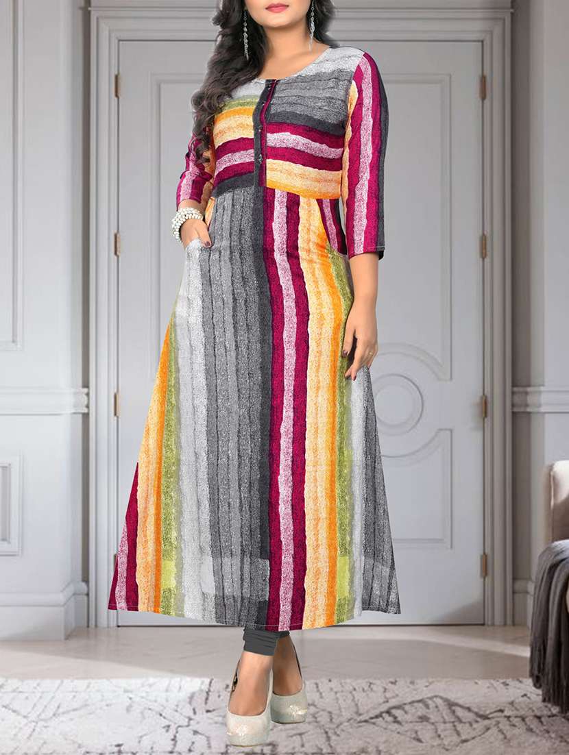 stripes a-line kurta