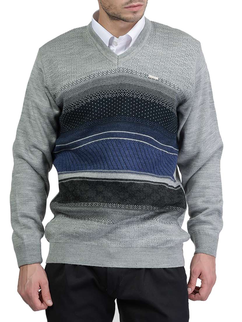 grey acrylic pullover
