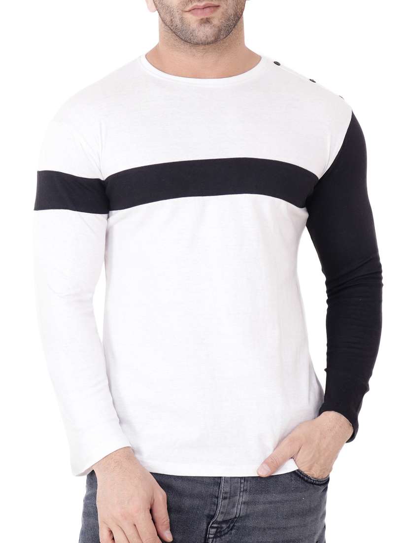 white color block t-shirt