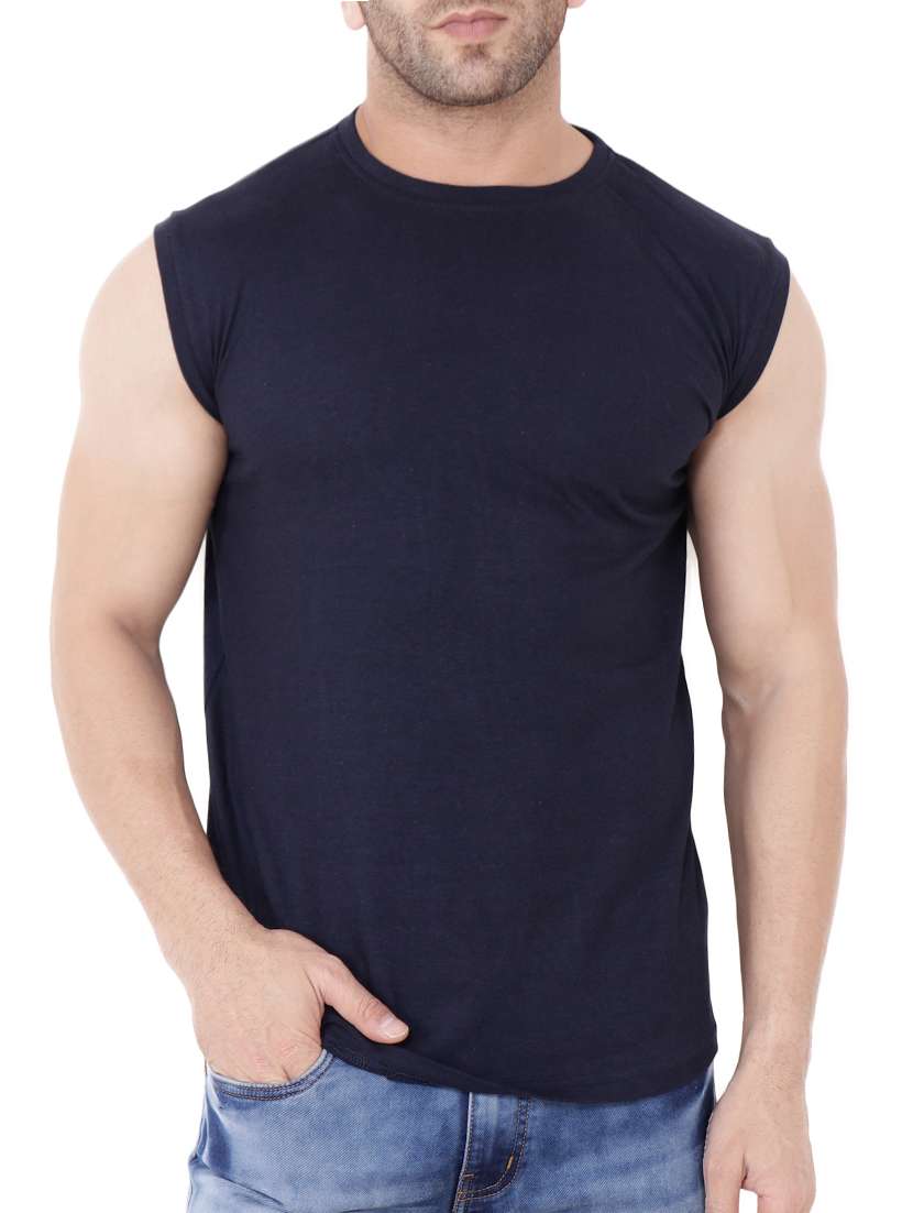 navy blue cotton t-shirt