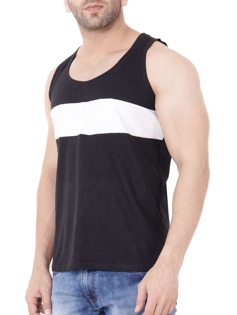 black cotton cut & sew t-shirt - 15651699 - Standard Image - 1