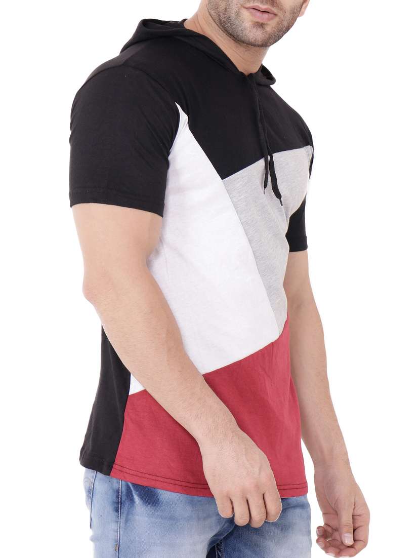 multi colored cotton color block t-shirt - 15651727 - Standard Image - 1