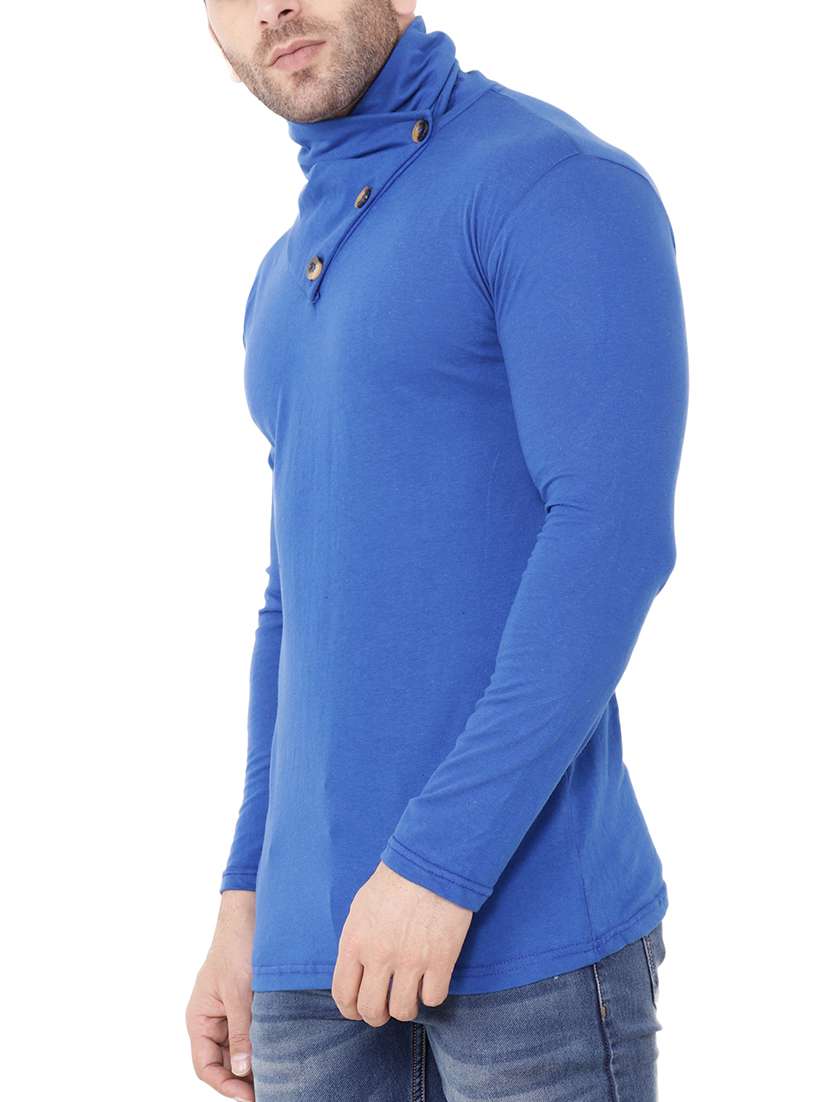 blue cowl neck t-shirt - 15651744 - Standard Image - 1