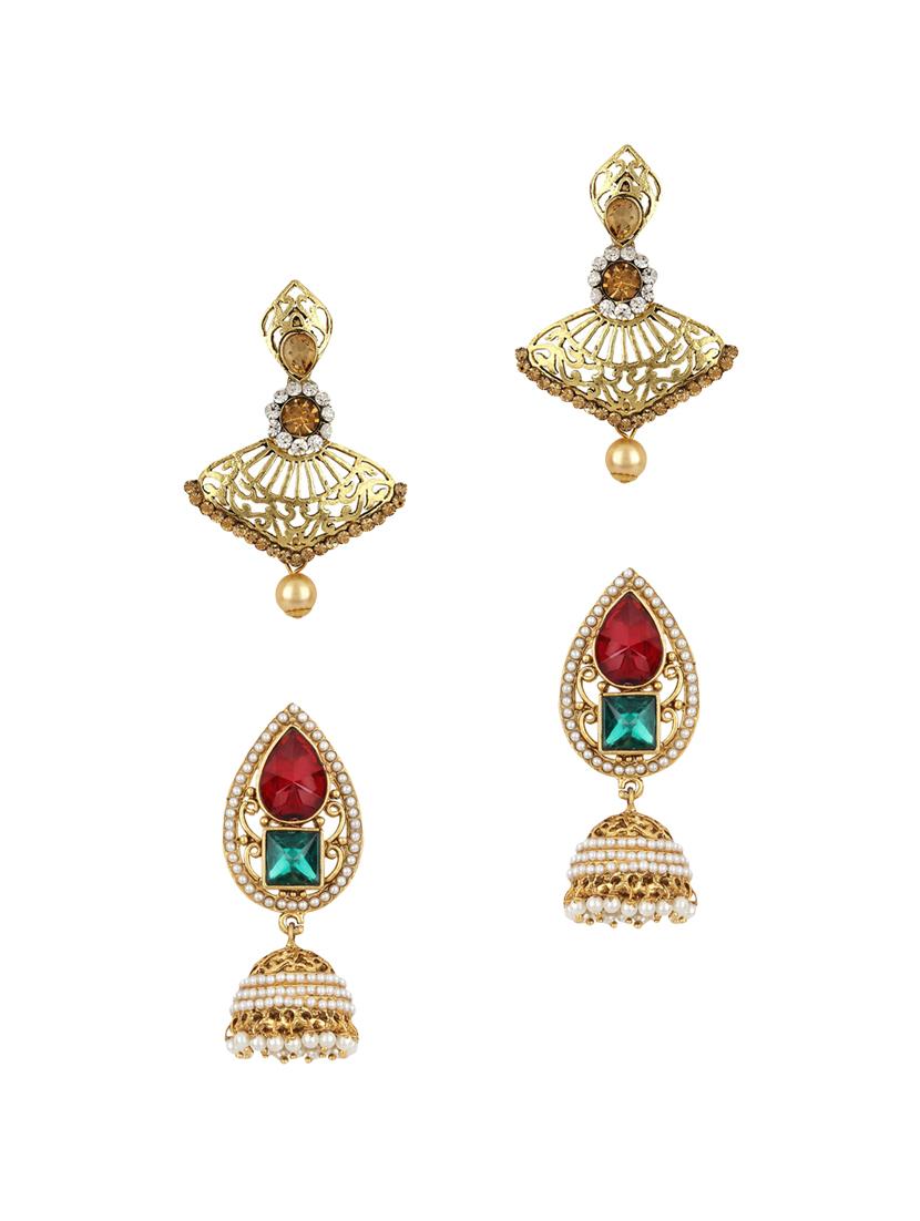 multi colored earrings combo - 15652462 - Zoom Image - 0