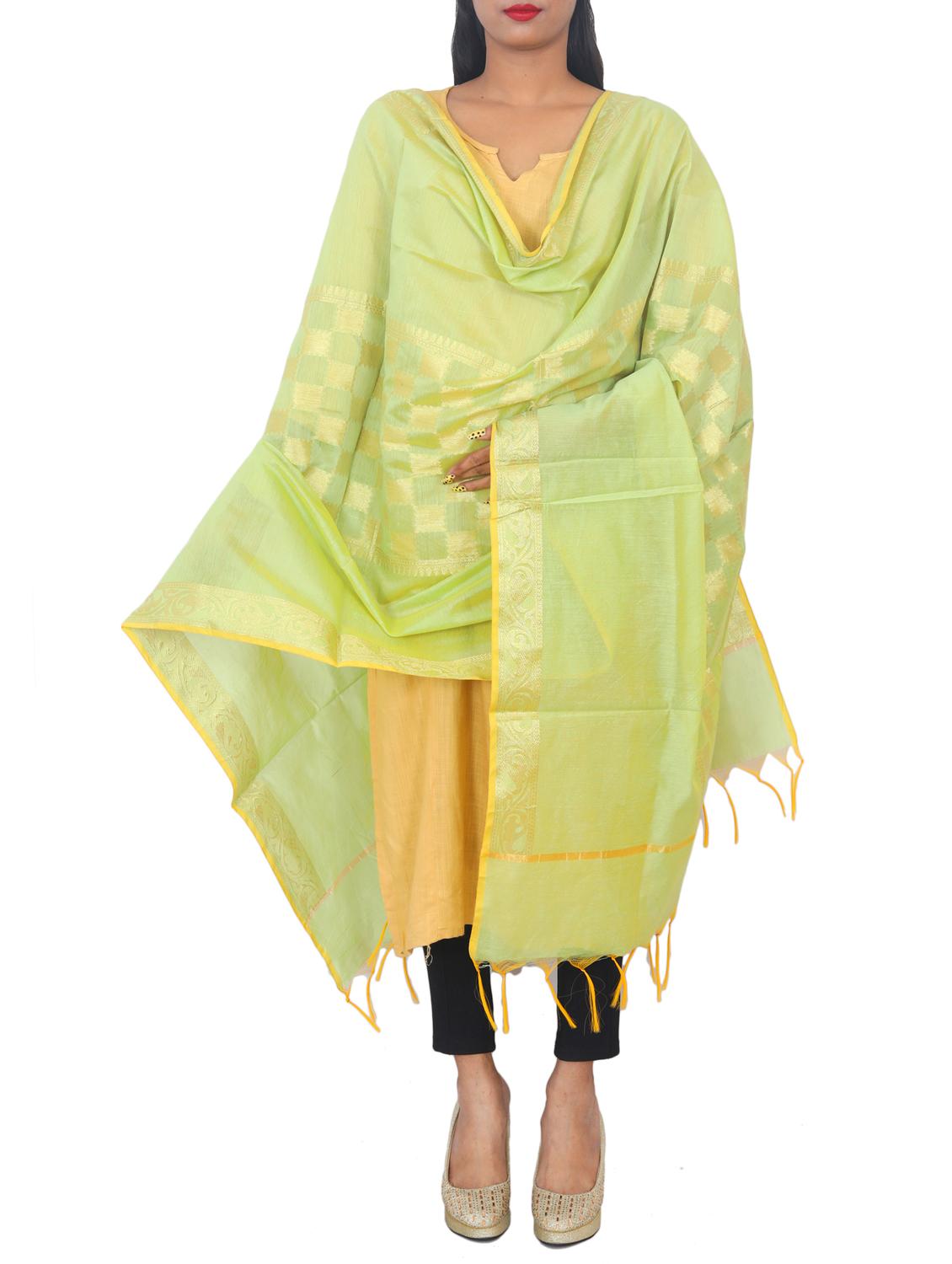 chanderi banarasi dupatta - 15652561 -  Standard Image - 1