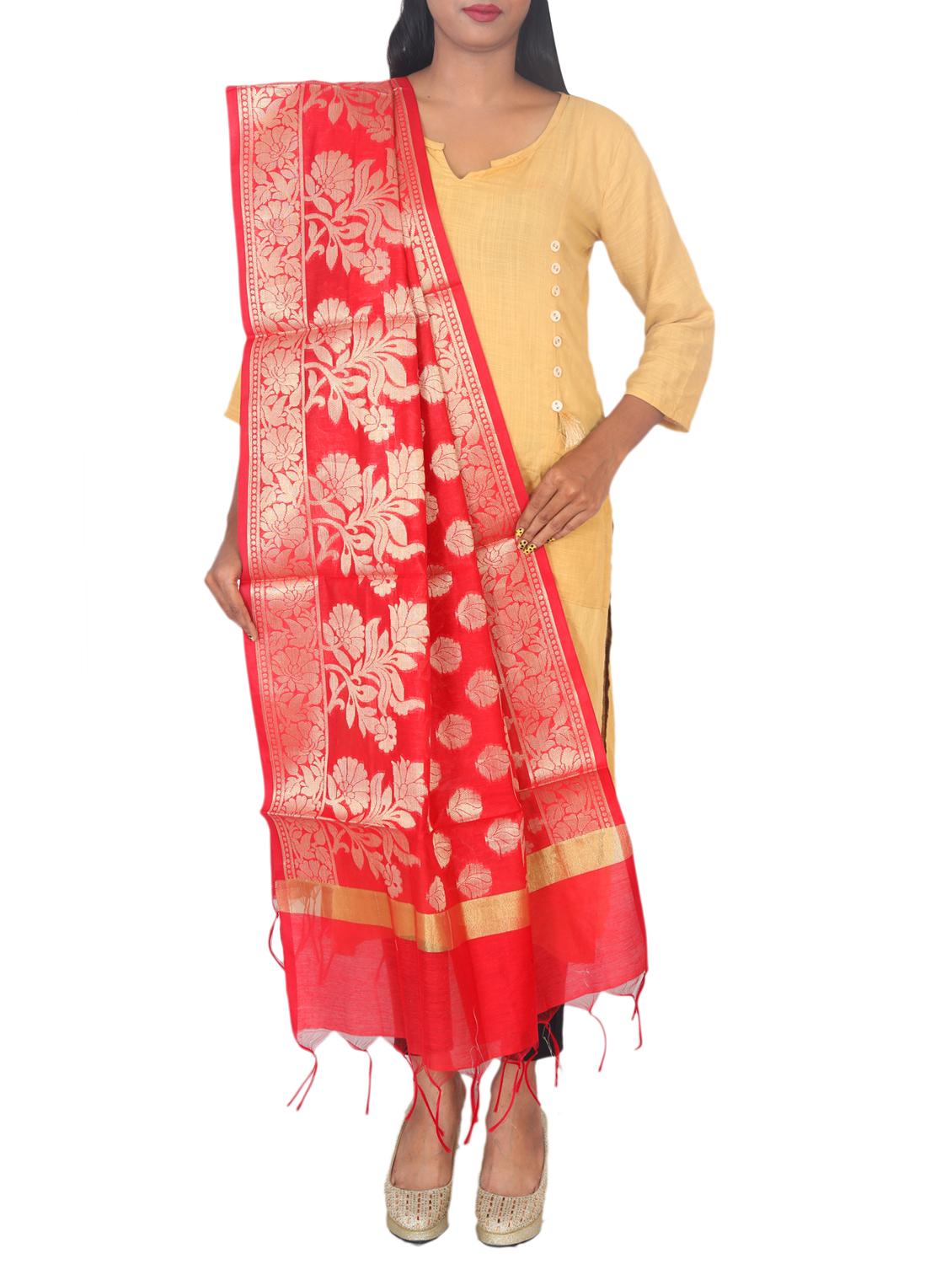 chanderi banarasi dupatta - 15652593 - Standard Image - 1