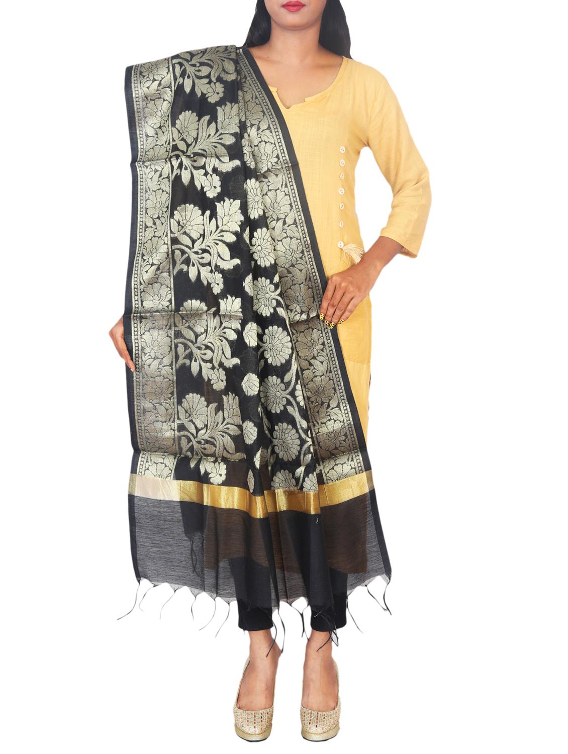 chanderi banarasi dupatta - 15652594 - Standard Image - 1