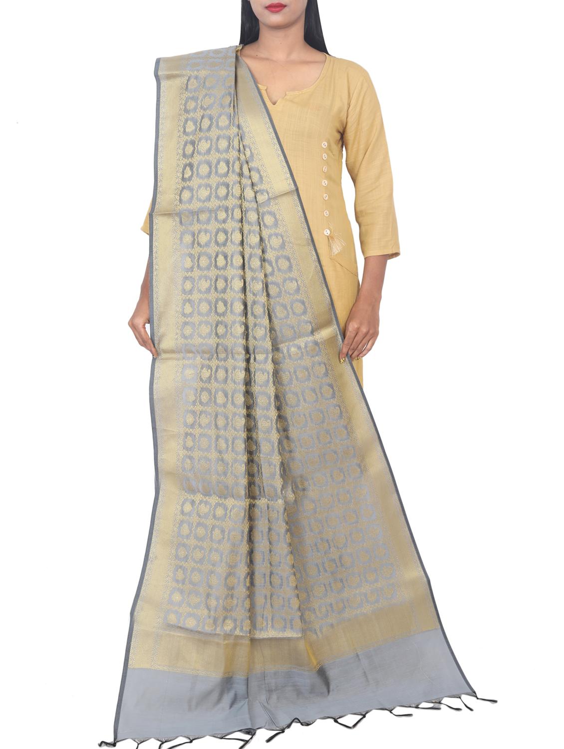 chanderi banarasi dupatta - 15652688 -  Standard Image - 1