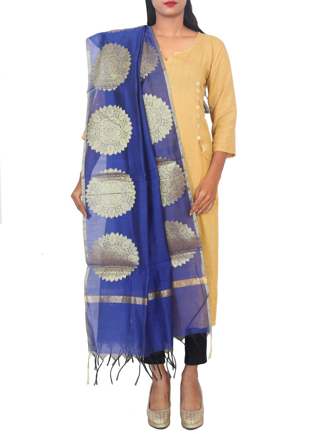 chanderi banarasi dupatta - 15652689 - Standard Image - 1
