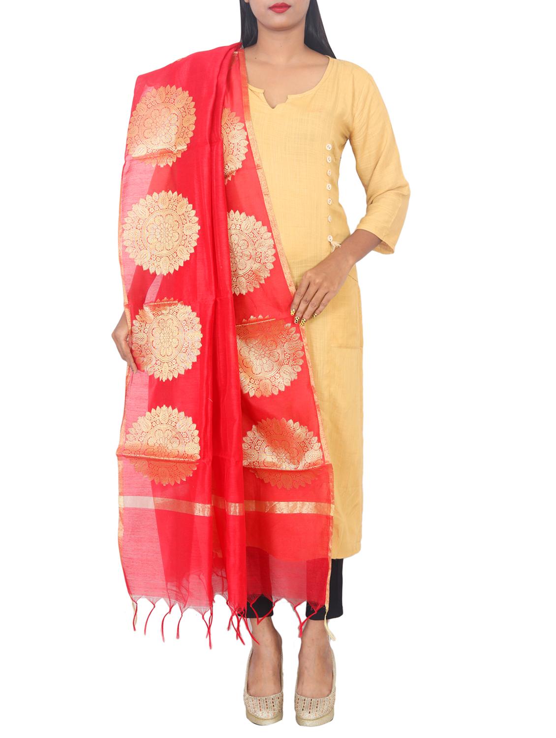chanderi banarasi dupatta - 15652690 -  Standard Image - 1